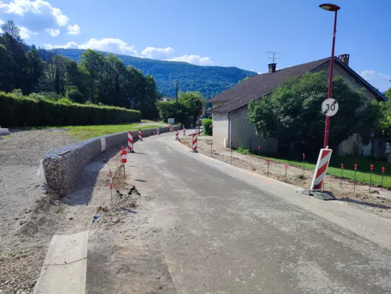 Terrassement pour pose des caniveaux