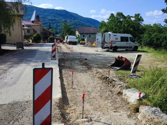 Terrassement pour pose des bordures