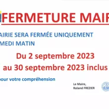 Fermeture de la Mairie