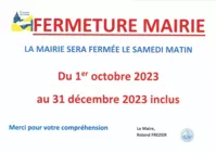 Fermeture de la Mairie