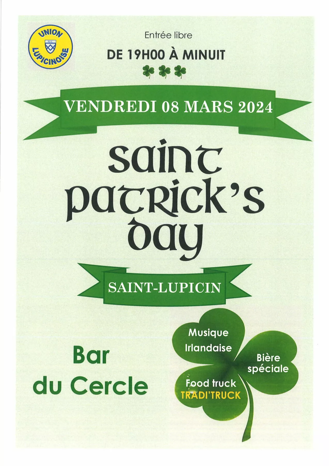 Union Lupicinoise - Saint Patrick's Day